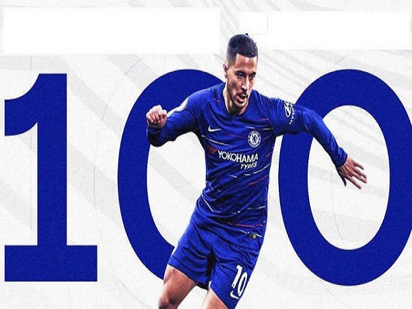 Hazard cán mốc 100 bàn cho Chelsea