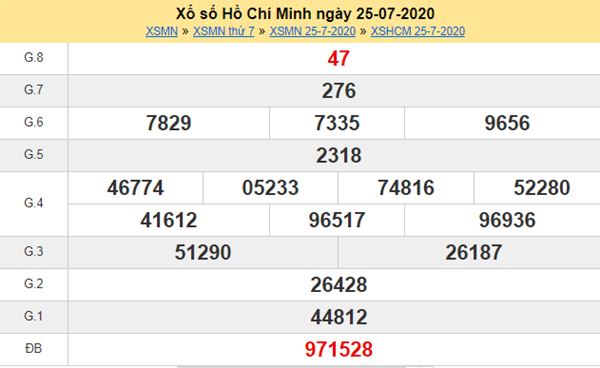 Dự đoán XSHCM 27/7/2020 - KQXS Hồ Chí Minh thứ 2